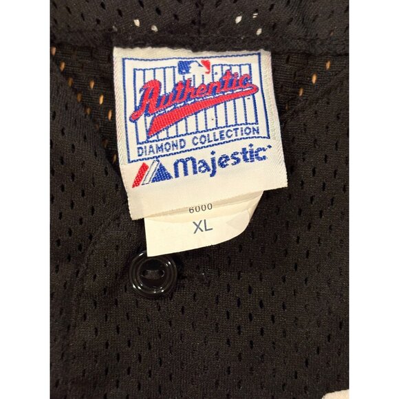 Vintage Majestic New York Mets Authentic MLB Diamond Collection Black Jersey XL - Picture 7 of 8